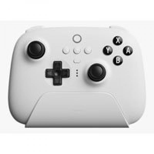 NS Switch PC Steam - WIRELESS Ultimate Bluetooth Controller (3rd) - 8bitdo - with Charging Dock, Dongle and USB Cable - WHITE - NEW