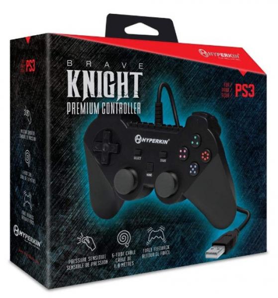 PS3 Controller (3rd) Wired USB - NEW - Knight Premium Controller - Hyperkin - black