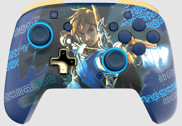 NS Switch Controller (3rd) - Wireless - PDP - Rematch Glow - Link with Bow and Ancient Arrow - USED