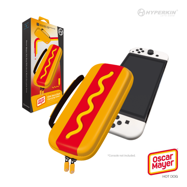 NS Switch - Carry Case For Nintendo Switch and Joy-Con - EVA Hard Shell - OSCAR MAYER - HOT DOG style - Limited Edition - Hyperkin - NEW