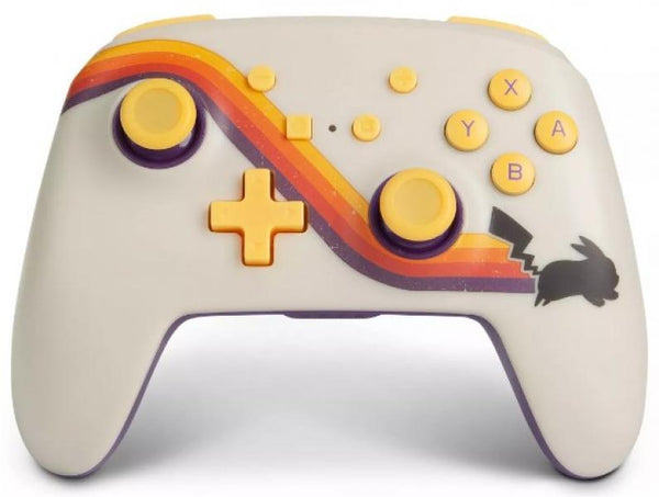 NS Switch Controller (3rd) - Wireless - Enhanced PowerA - Pikachu Retro - NEW