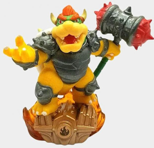 Skylanders - Superchargers - Hammer Slam Bowser - Super Mario Bros - Large yellow and green king of the koopas with red hair and giant hammer - USED