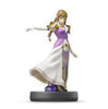 Amiibo - Gold Smash Base - Zelda - Legend of Zelda - pointy eared elf princess with pink top and gold crown with arm pointing away - USED