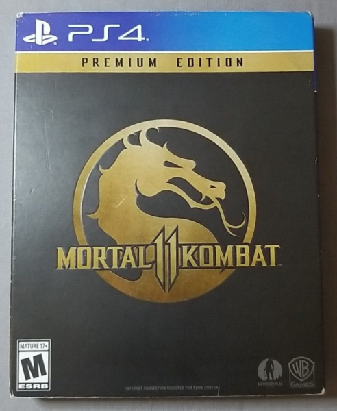 PS4 Mortal Kombat 11 - Premium Edition - Slipcover and Steelbook with Game - DLC MAY NOT BE INCLUDED