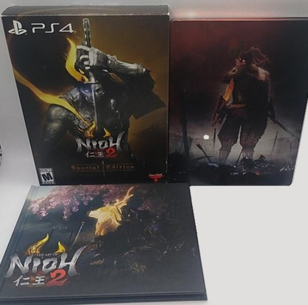 PS4 Nioh 2 - Special Edition - Complete in Box with SteelBook, Game, and Art Book - DLC MAY NOT BE INCLUDED