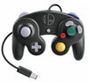 NS GC GameCube Controller (1st) - Super Smash Bros Ultimate Edition - Super Smash Bros logo outline - Black - USED