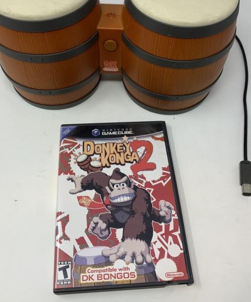 GC Donkey Konga 2 Bundle - Includes Game and Bongos