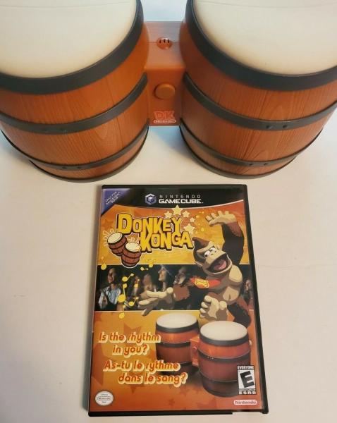 GC Donkey Konga Bundle - Includes Game and Bongos
