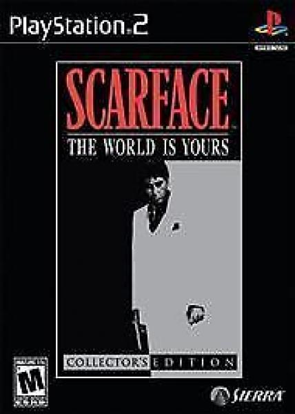 PS2 Scarface - World Is Yours - Collector's Edition - Complete with Slipcover, Game, Bonus DVD, and Map