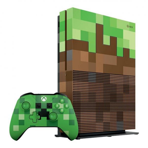 XB1 F - Xbox One S System HW - 1TB - Minecraft Limited Edition - Green Creeper Controller - USED