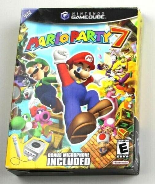 GC Mario Party 7 - Complete in Big Box with Game and Microphone