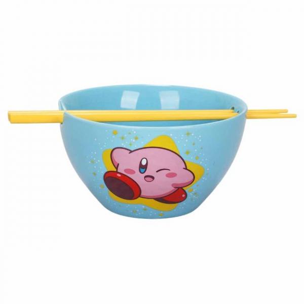 Gamer Gear - Nintendo - Kirby - wink - Ramen Bowl with Chopsticks - Novelty Bowl - NEW