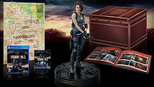 PS4 Resident Evil 3 - Collector's Edition - Complete with Big Box, Game, Map, Jill Valentine Figure, Artbook and S.T.A.R.S. Item Box Packaging - DLC MAY NOT BE INCLUDED