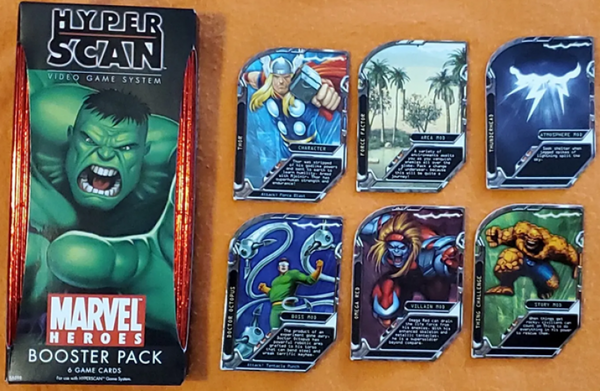 PNP Hyperscan Game Cards - Hulk Booster Pack - 6 Cards Included - USED