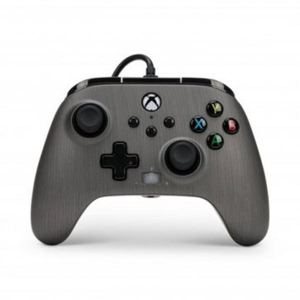XSX XB1 PC Controller (3rd) - Wired - PowerA - Brushed Gunmetal Silver - NEW