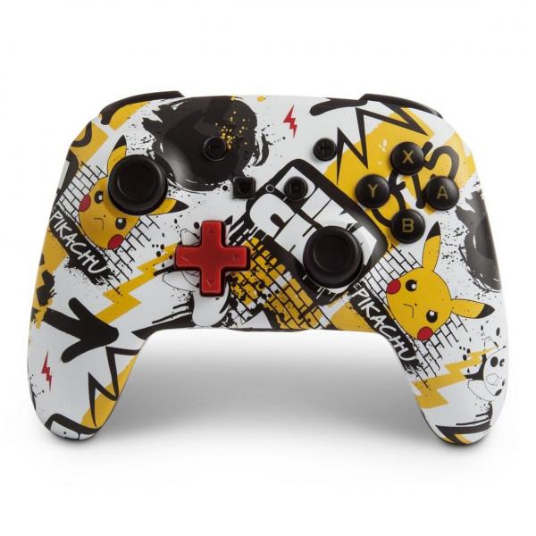 NS Switch Controller (3rd) - Wireless - Enhanced Power A - Pikachu Graffiti - USED