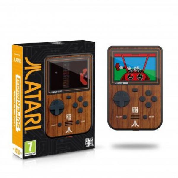 EVC Evercade - SUPER POCKET - Handheld HW - ATARI wood grain edition (only 2600 produced) - Includes 50 Classic ATARI games pre-installed AND cartridge slot to play ALL other Evercade carts - NEW