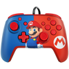 NS Switch Controller (3rd) - Wired - PowerA - Super Mario - Blue and Red Two Tone - USED