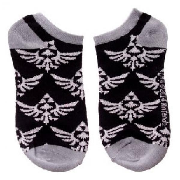 Gamer Gear - Nintendo - Zelda - Ankle Socks - BLACK and GRAY
