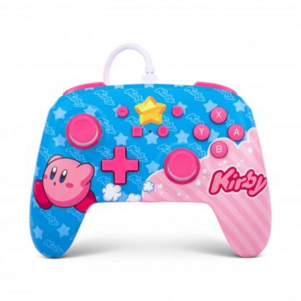 NS Switch Controller (3rd) - Wired - Enhanced PowerA - Kirby - NEW