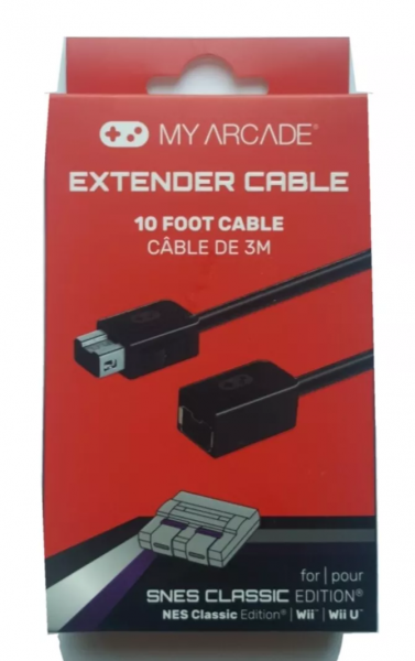 Wii WiiU NES Classic Edition - Extension Cable for NES Mini - My Arcade (3rd) - NEW