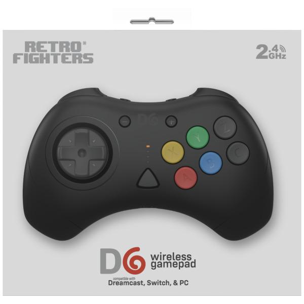 DC Wireless controllers (3rd) Retro Fighters - D6 - NEW - Black