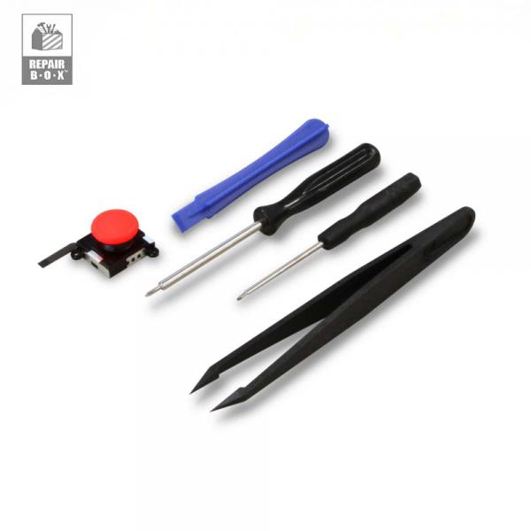 Repair Part - NS Nintendo Switch - Analog Stick Repair Kit with Tools for Joy-Con - RED - NEW