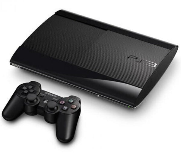 PS3 F - PlayStation 3 - System HW - Super Slim - 250 GB - 2012 - No PS2 - Black - USED