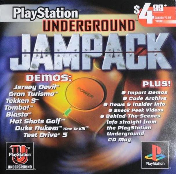 PS1 Playstation Underground - Jampack - Demo Disc