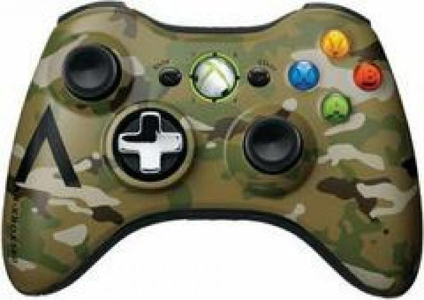 X360 Controller (1st) Wireless - AA Battery pack - Halo 4 Green Camo - USED