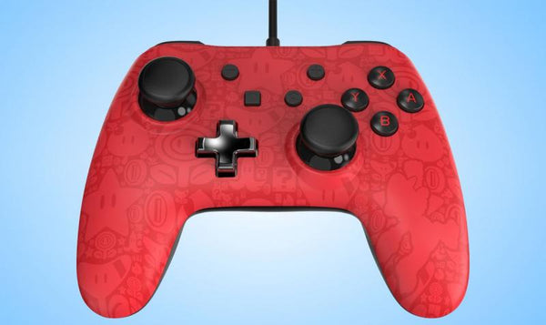 NS Switch Controller (3rd) - Wireless - PowerA - Mario Icons - Red - USED
