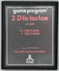 A26 3D Tic Tac Toe - Atari Text or Picture Label