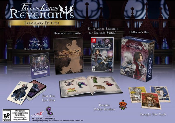 NS Fallen Legion - Revenants - Exemplary Edition - Complete in Box with Game, Battle Atlas, Card Deck, Info Cards, and Rubber Keychain