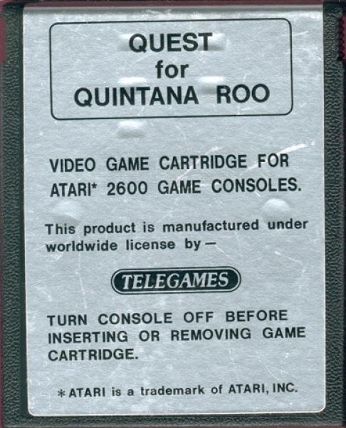 A26 Quest for Quintana Roo - Sears / TeleGames or Sunrise Software Text Label