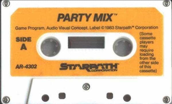 A26 Party Mix - Cassette Game - ARCADIA / STARPATH SUPERCHARGER REQUIRED