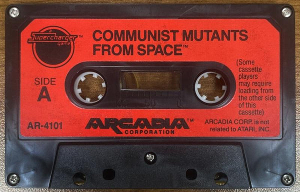 A26 Communist Mutants From Space - Cassette Game - ARCADIA / STARPATH SUPERCHARGER REQUIRED