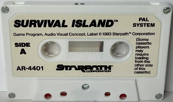 A26 Survival Island - Cassette Game - ARCADIA / STARPATH SUPERCHARGER REQUIRED