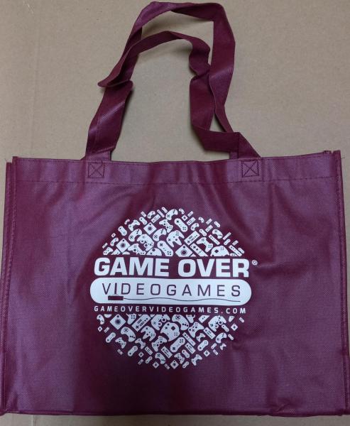 Gamer Bags - Reusable ECO TOTE Shopping Bags - GAME OVER - ball of controllers - 2024 - MAROON