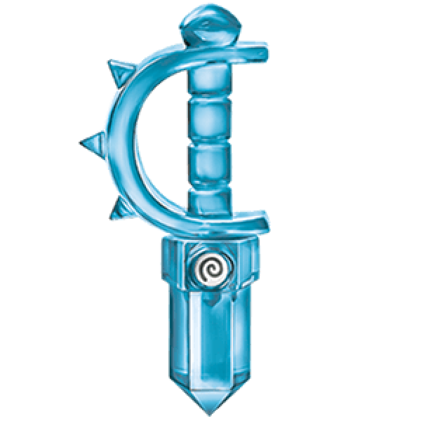 Skylanders - Trap Team - Traptanium Crystal - Air - Light Blue - Air Sword - Cyclone Saber - USED