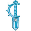 Skylanders - Trap Team - Traptanium Crystal - Air - Light Blue - Air Sword - Cyclone Saber - USED
