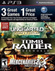 PS3 ESA Foundation - 3 Pack - Uncharted / Tomb Raider Underworld / Mercenaries 2