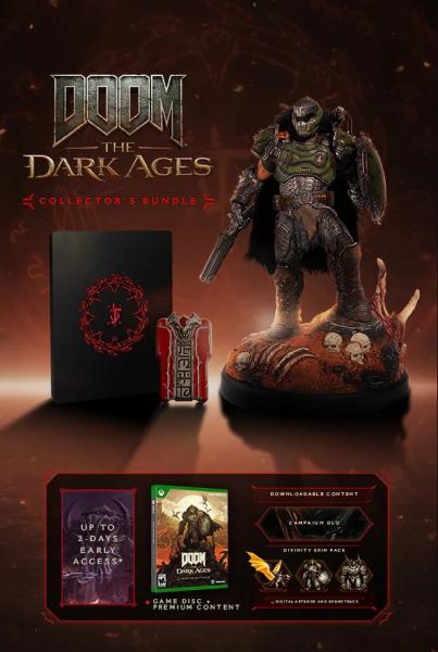 XSX DOOM - The Dark Ages - Collectors Bundle - Collectors Statue and Game - NEW