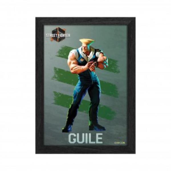 Gamer Gear - FRAMED ART - 10x12 in - Street Fighter 6 - Guile - Lenticular Framed Poster