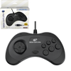 PC USB NS - Sega Saturn style controller (1st) 6b - RetroBit - Black - NEW