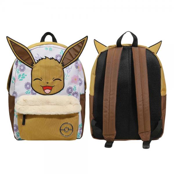 Gamer Bags - Backpack - Nintendo - Pokemon - Eevee 3D Backpack with ears and pouch - brown - NEW