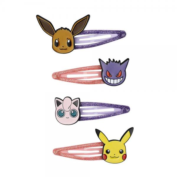 Gamer Hat - HAIR CLIPS - Nintendo - Pokemon - 4 pack - barrette set - NEW