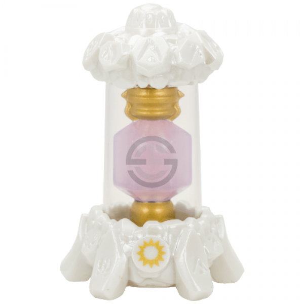 Skylanders - Imaginators - Creation Crystal - Light - Fanged - White - Rose Colored Hexagonal Crystal in White Transparent Canister - USED