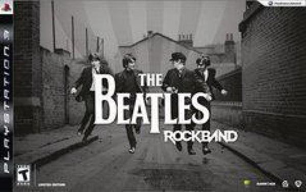 PS3 Rock Band - Beatles - Limited Edition - Complete in Box with Game, Wireless Hofner Bass Guitar Controller, Wireless Ludwig Drum Controller, Microphone & Stand and 2 Dongles - USED