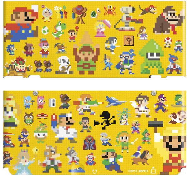 3DS N3DS New 3DS Cover Plates - Super Mario Maker - Top and Bottom Cover Plates - USED