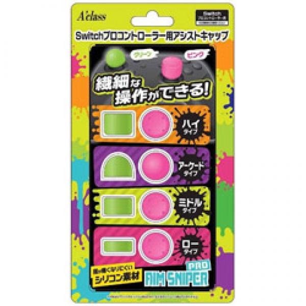 NS Switch Aim Sniper Pro - Stick Caps - A'class - Complete in Box - USED